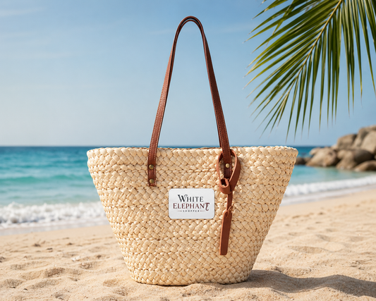 Straw Tote Bag – Large Woven Boho Beach Shopper